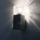 Pair of Space Age Cubist wall lights. Brushed aluminum, 1970s