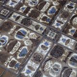 Mid-century Danish Haslev Mobelsnedkeri coffee table with Royal Copenhagen ceramic tiles