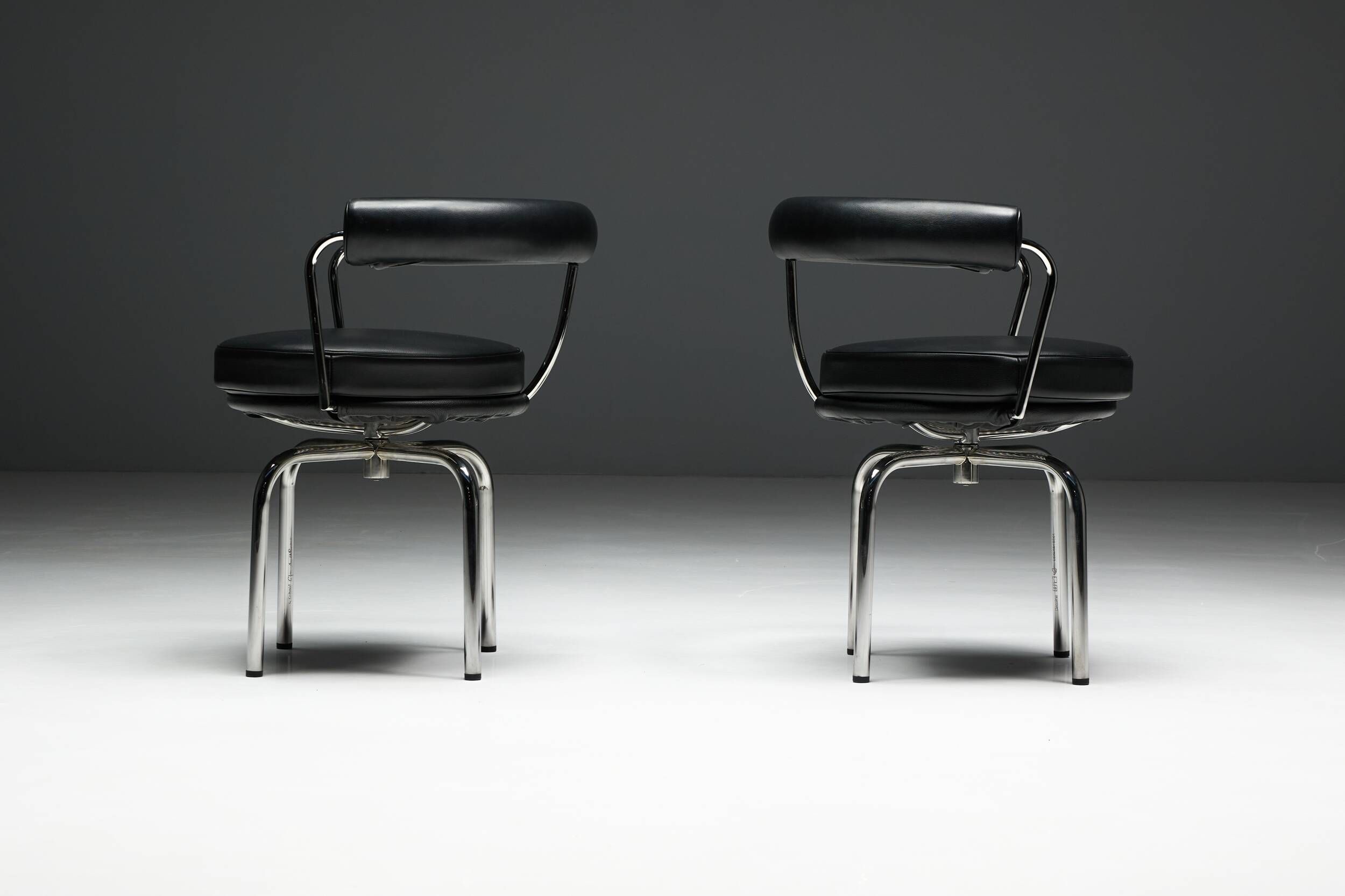 LC7 chairs by Charlotte Perriand, Le Corbusier and Pierre Jeanneret, 1980s