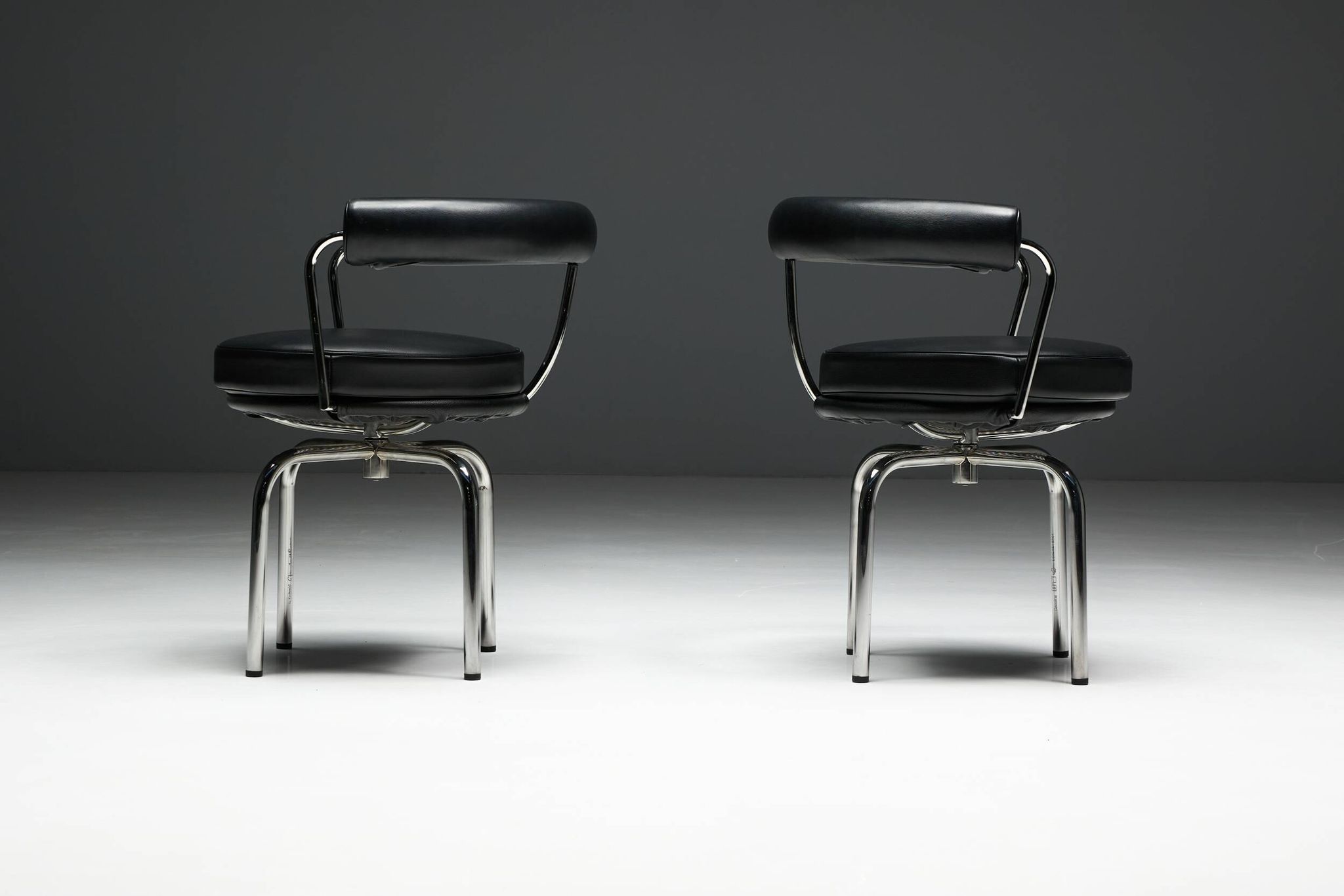LC7 chairs by Charlotte Perriand, Le Corbusier and Pierre Jeanneret, 1980s