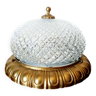 Plafonnier dôme style Hollywood regency 1950