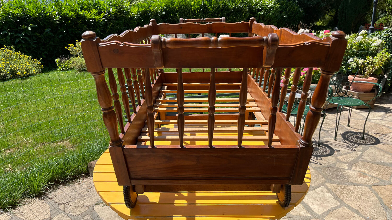 Vintage walnut children's bed