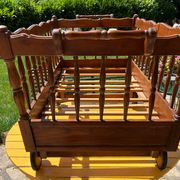 Vintage walnut children's bed
