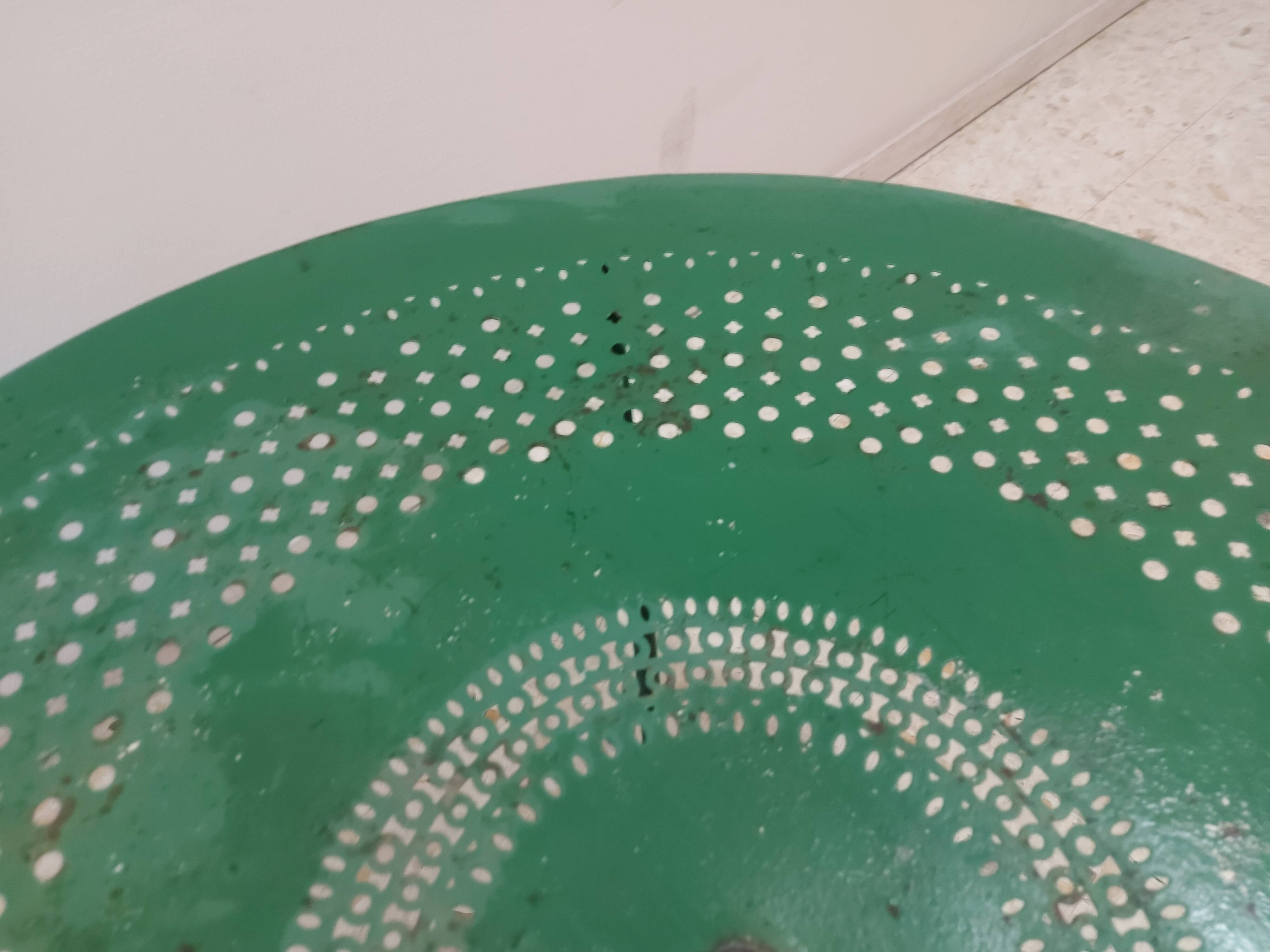 Old metal garden table