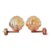 Paire d'appliques bulles Helena Tynell 70s