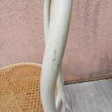 Lot of three Vintage ecru natural cane bistro chairs