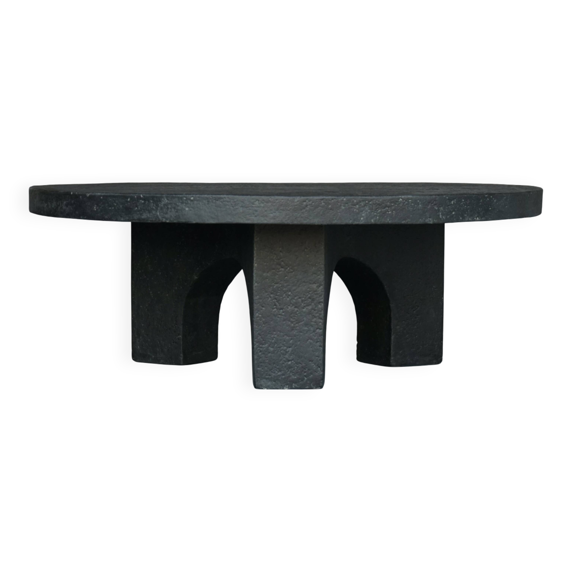 Dutch Brutalist Resin and Stone Coffee Table, 1970s