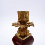 Paire de bougeoirs en bronze doré de style Napoléon III