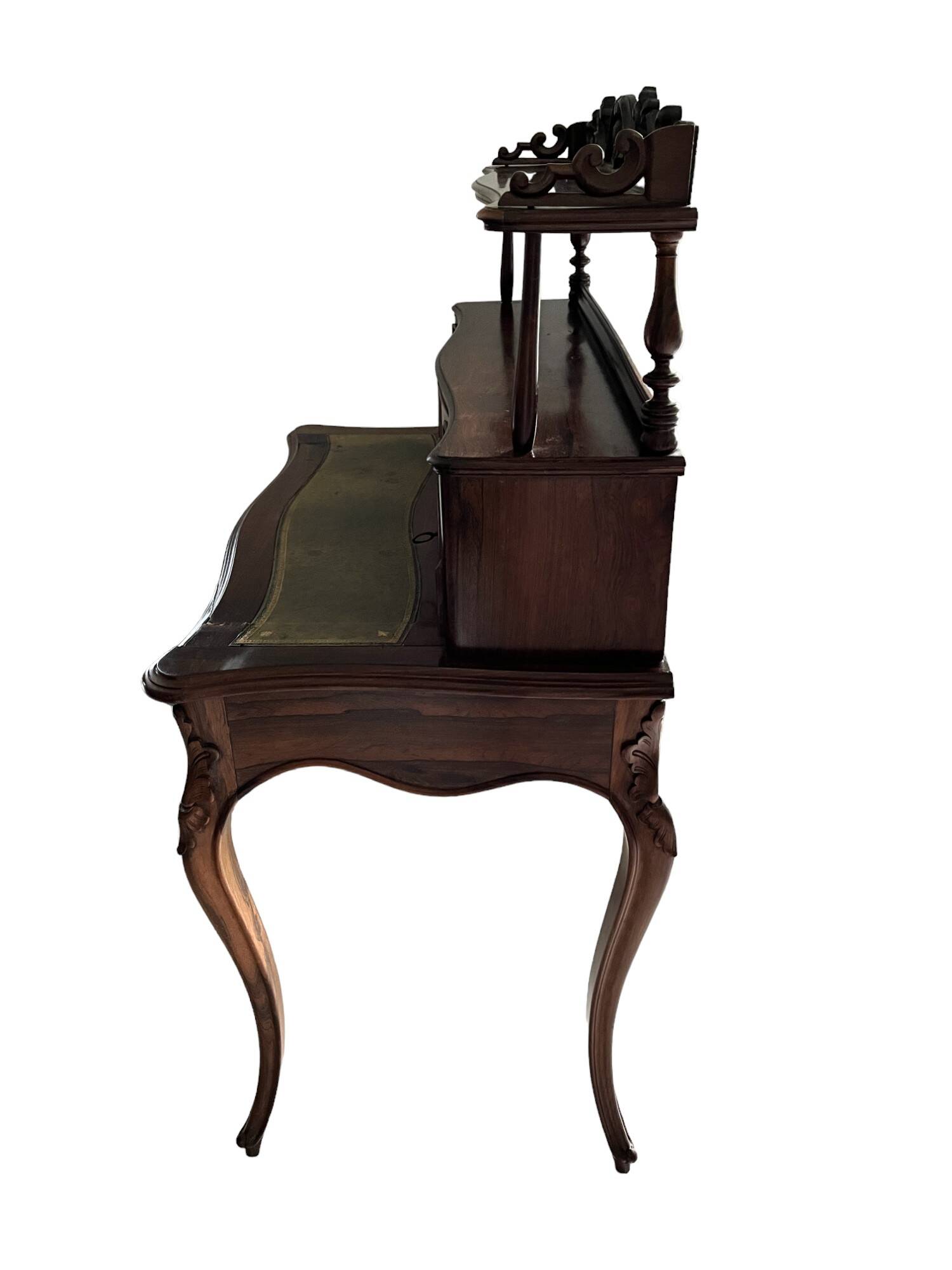 English mahogany tiered desk late 19th century
