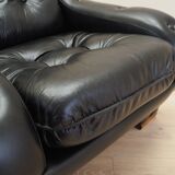 Black armchair, Italian design, 1980s, production: Italy