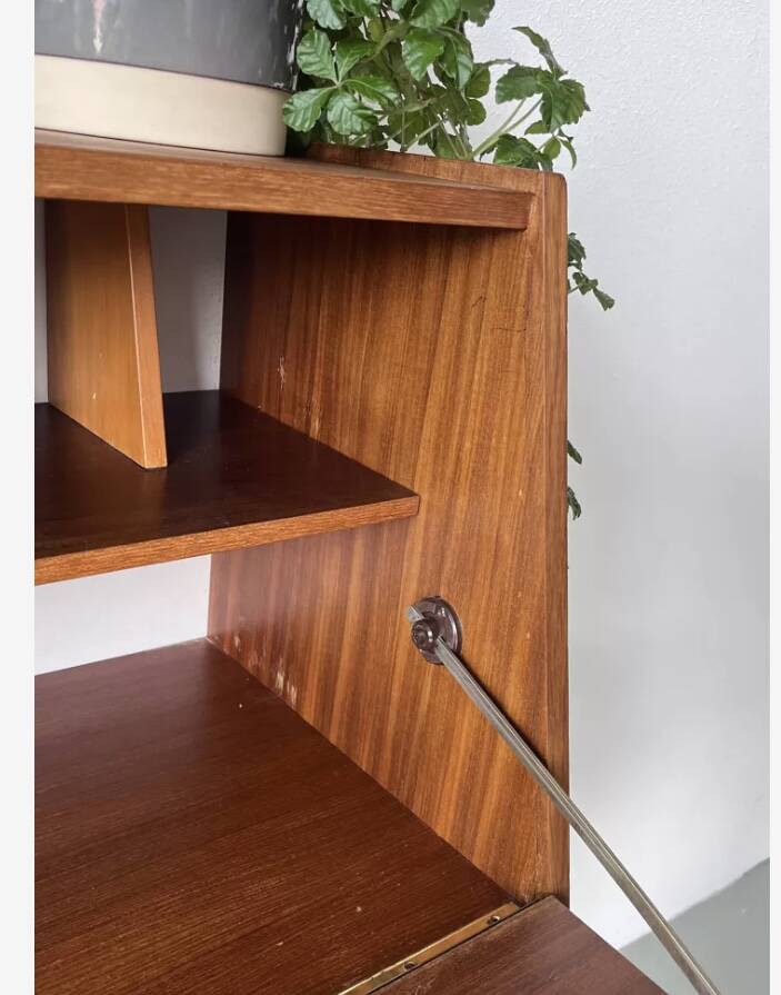 1960s teak secretary desk
