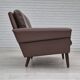 1970s, Danish 2-seater sofa, original brown leather.