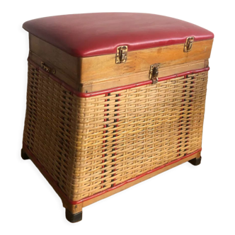 Rattan chest stool