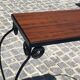 Console fer forgé et bois