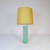 Mid-century green marble table lamp by Bergbom, Sweden, 1960s.
