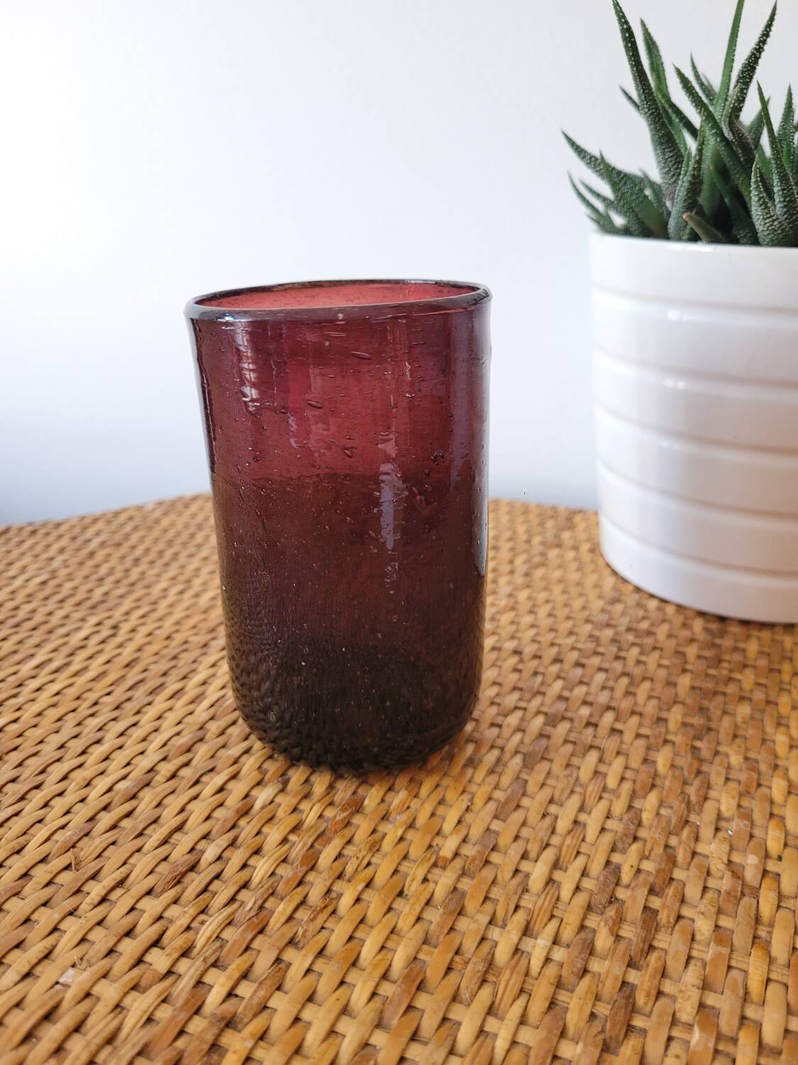 Biot purple glass tumbler