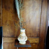 Ribbed vase with caramelized glaze; "581/22" - west German ceramics - 70s