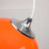 Space Age Italian Orange Pendant Lamps, Set of 2