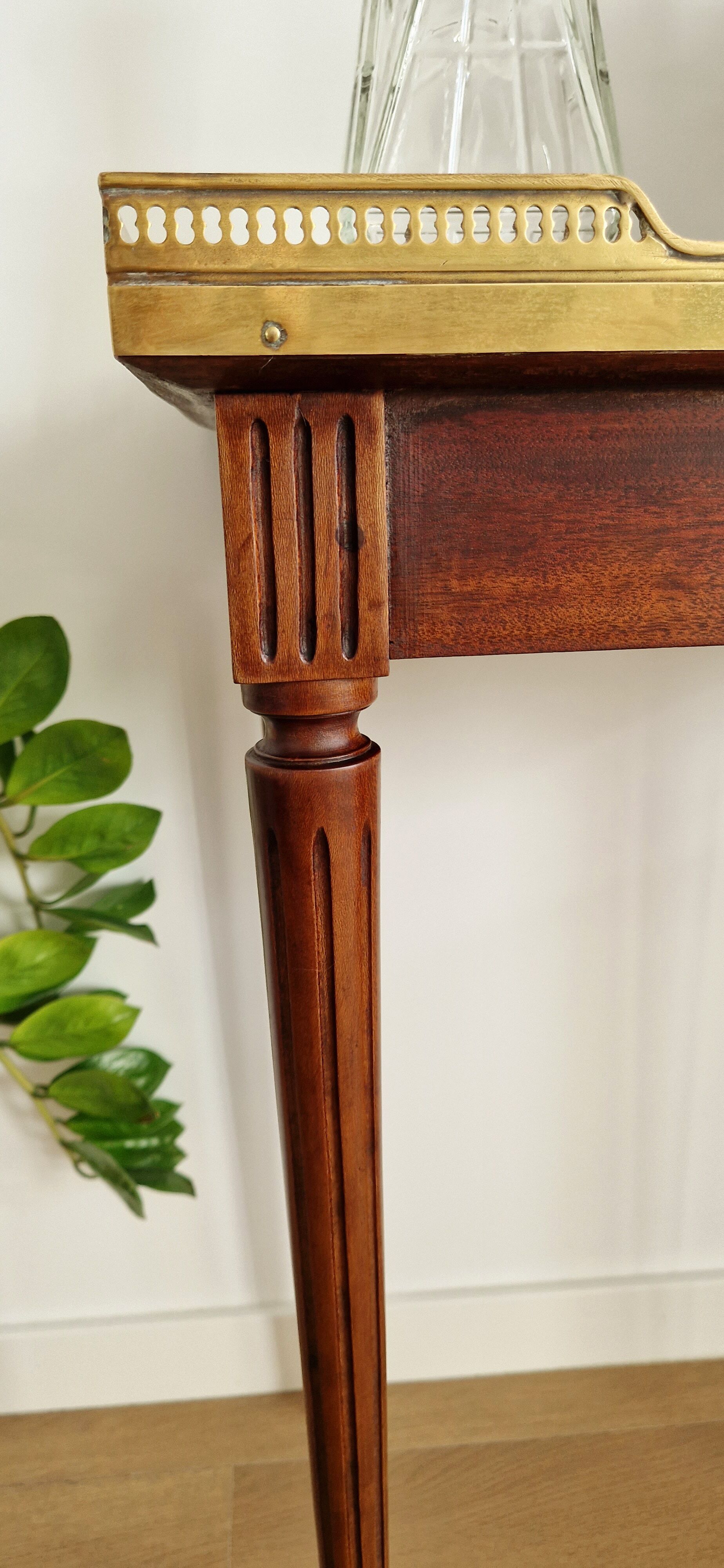 Kettle table Louis XVI mahogany style 1900