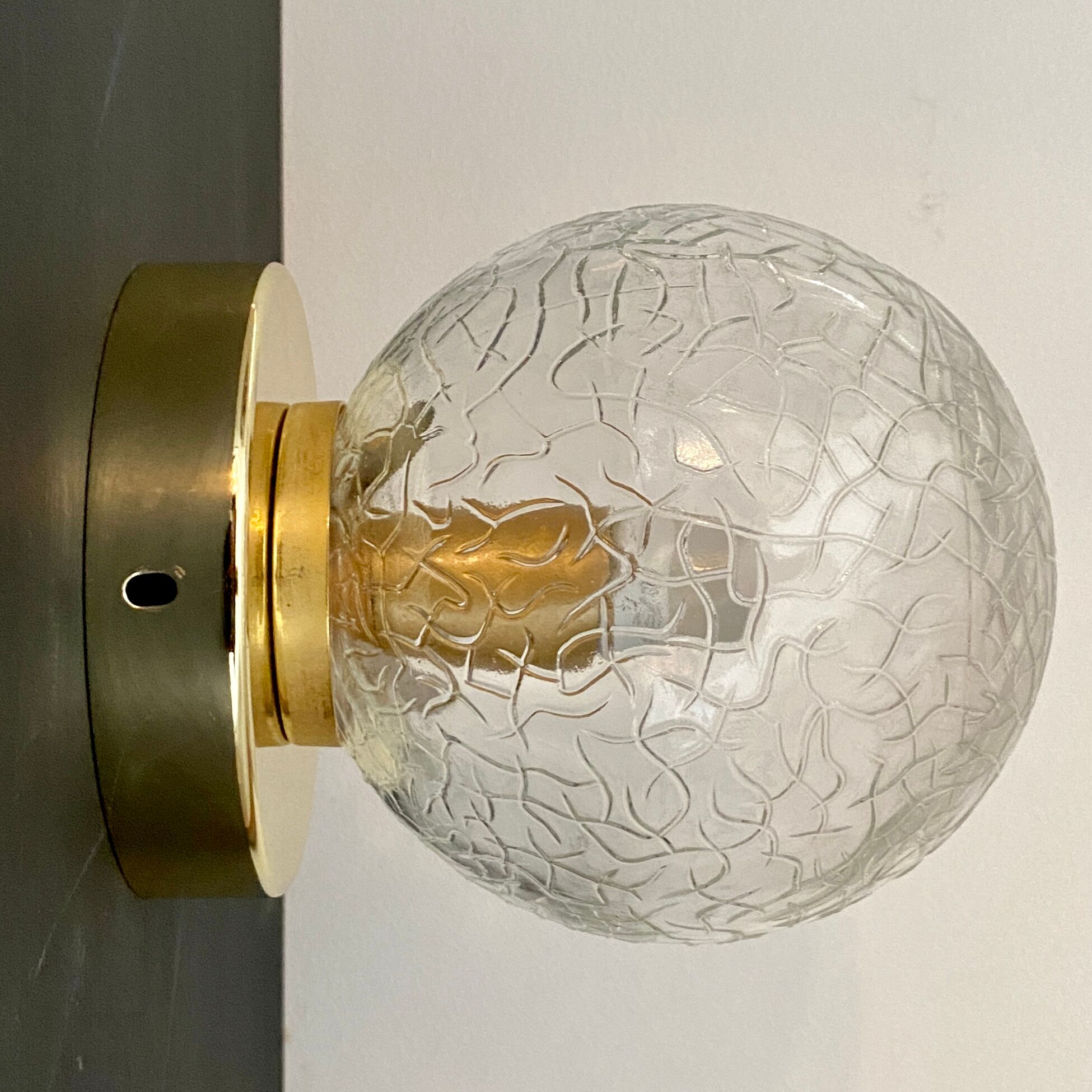 Wall lamp vintage glass globe