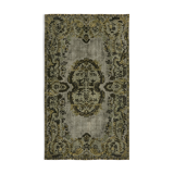 Handmade contemporary oriental grey carpet, 1970s 176 cm x 295 cm