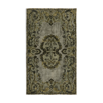 Contemporary grey oriental rug from the 1970s, handmade, 176 cm x 295 cm.