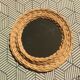 Vintage Wicker round mirror 42x42cm