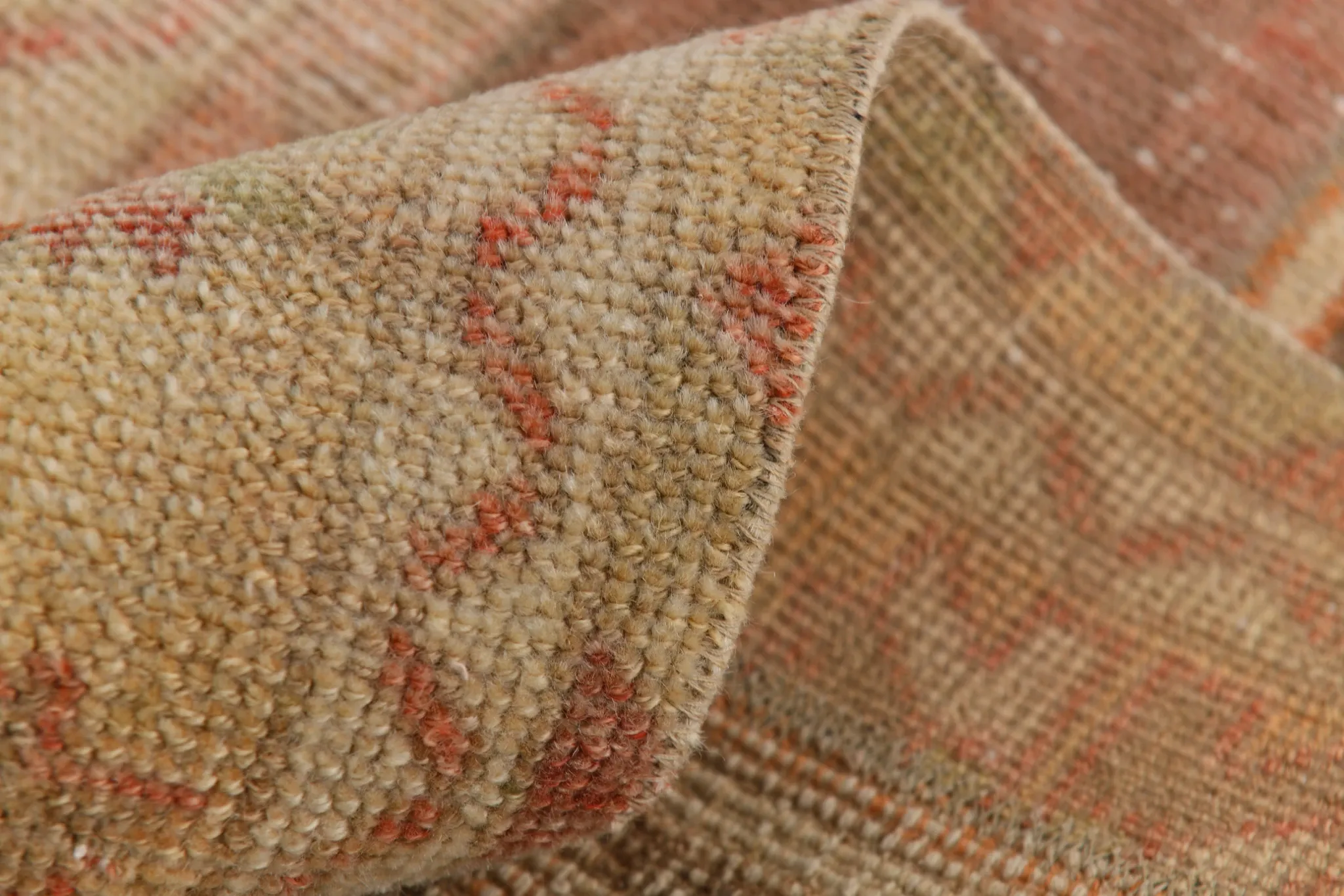 Red Brown Persian Runner Rug, Vintage Handmade Hallway Decor, 72x278cm