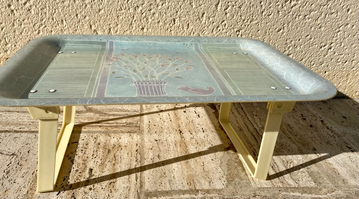 Vintage standing breakfast tray