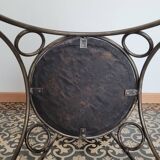 Metal and leather chair