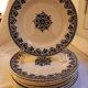 12 flat plates Terre de Fer, Brienne model, HB&CIE manufacture