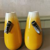 Pair of vintage vases massier vallauris