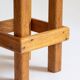 Modernist stool in framiré wood⎮70s