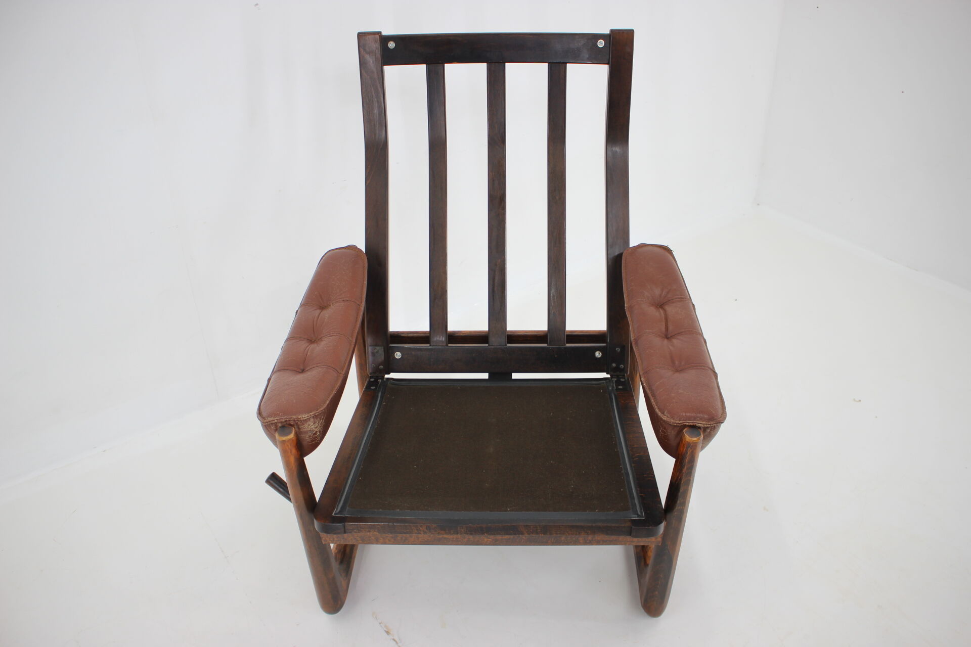 1960s adjustable leather armchair by Genega Mobler, Denmark