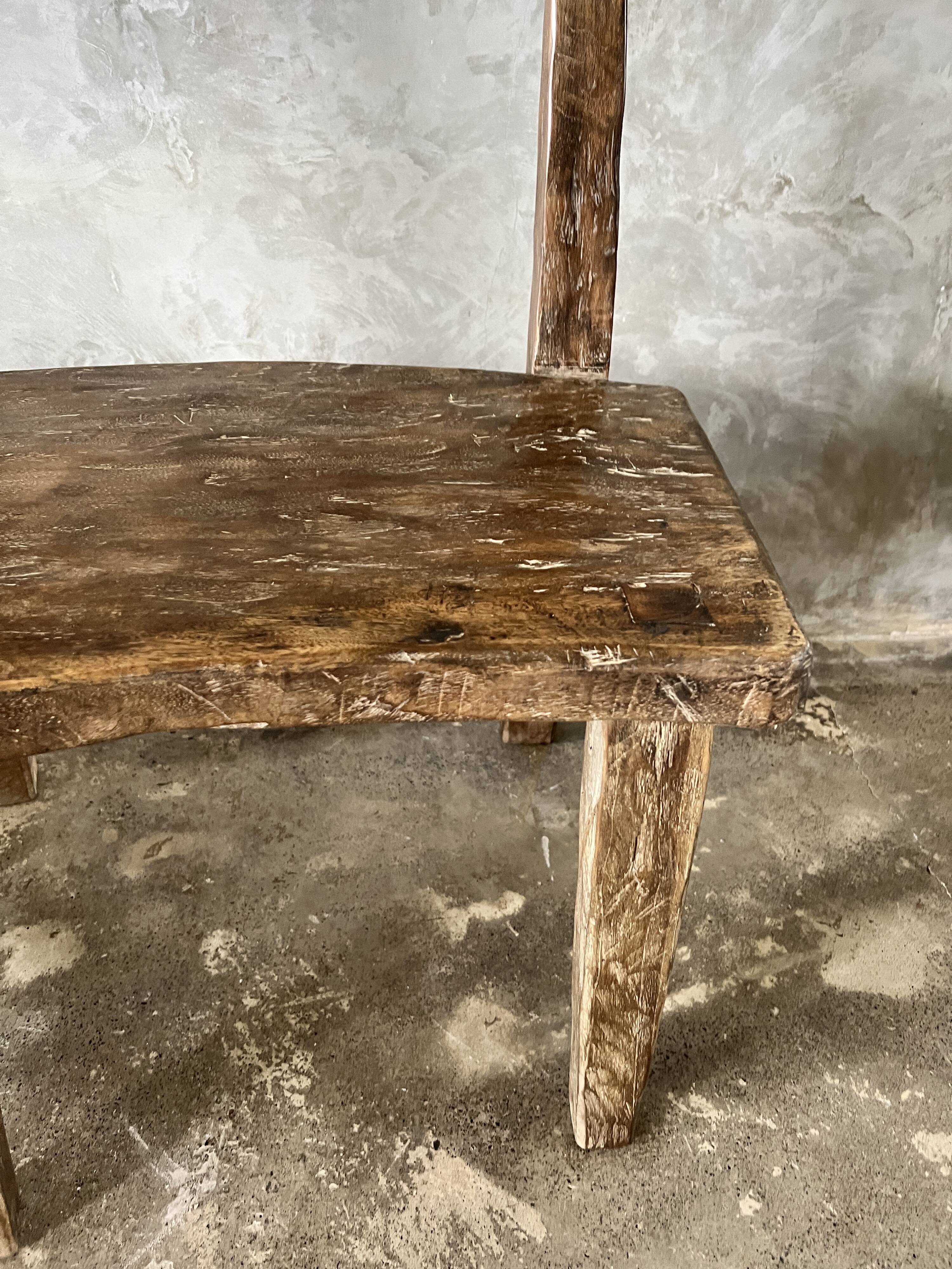 Large old teak chair or armchair H84 L60