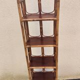 Rattan shelf from the 1960s-1970s.