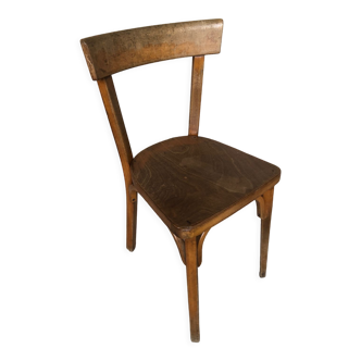 Chaise de bistrot baumann bois années 70 vintage #a142
