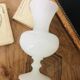 white opaline vase