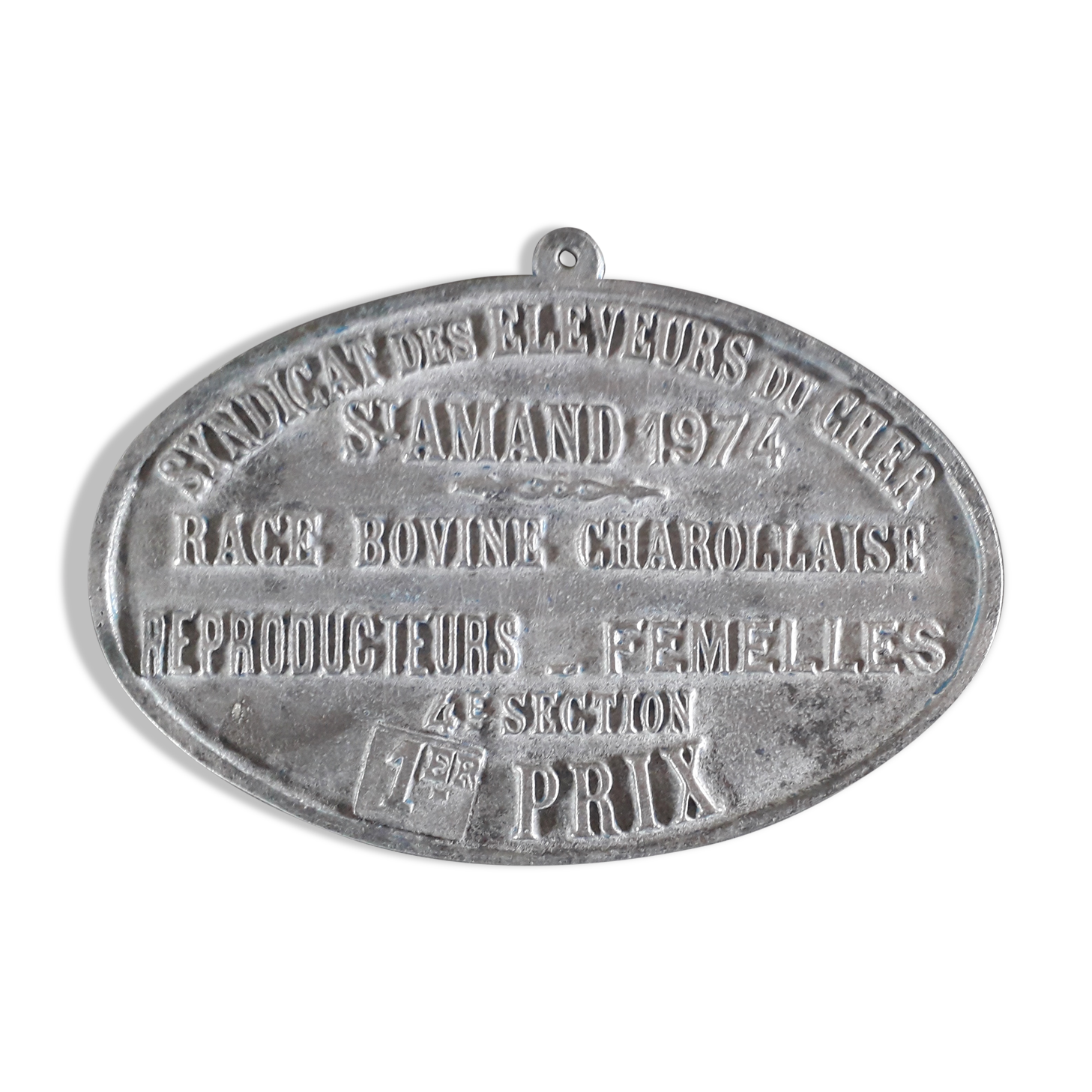 Cattle contest plate