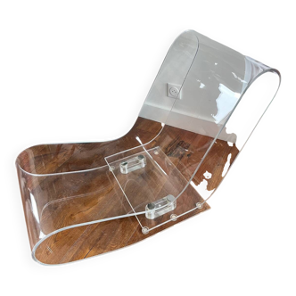 Fauteuil long design transparent