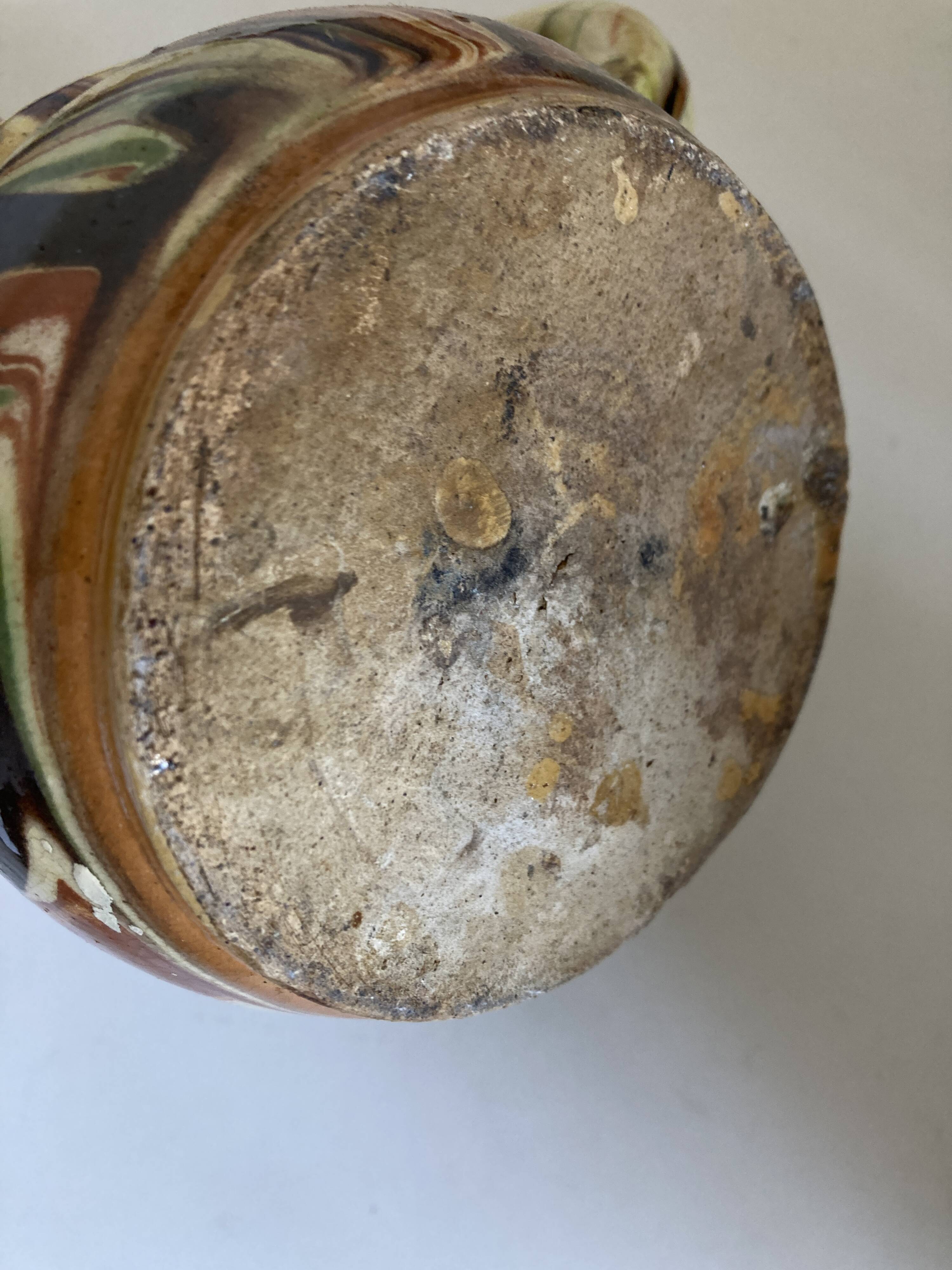 Mixed earth terracotta pitcher Provence 1950