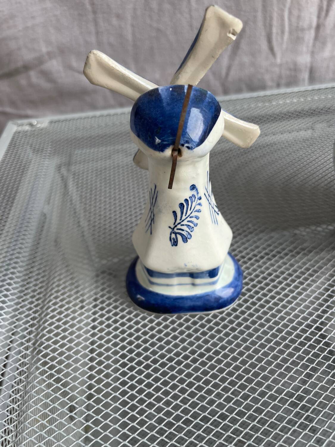 Lot of old Delft vase and mill