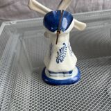 Lot vase Delft et moulin anciens