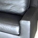 High-end black leather sofa Ligne Roset