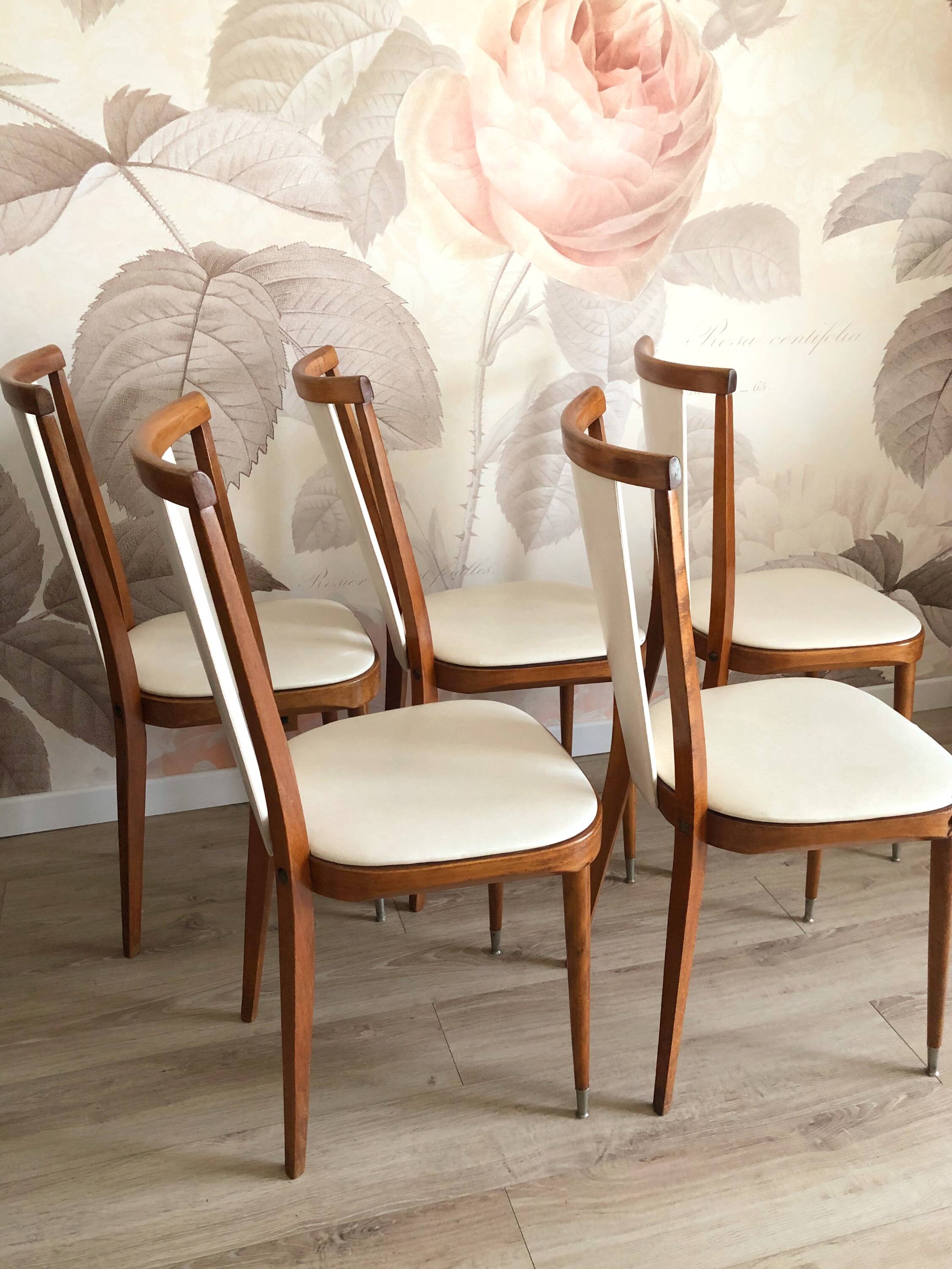 Set of 5 Baumann Palma model chairs, from the 60s/70s