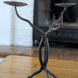 Chandelier fer forgé design brutaliste