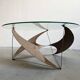 Table basse artisanale des années 70