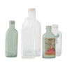 Collection of 7 old glass bottles