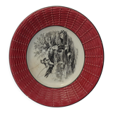 Digoin Sarreguemeines earthenware dessert plate month of July diam 18 cm