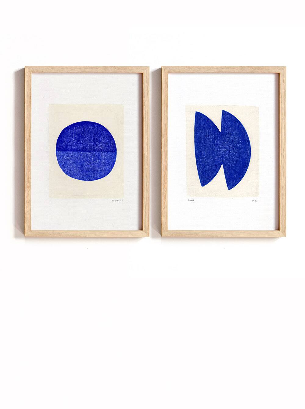 Duo of paints - Neo and Plum - majorelle blue - signed Eawy